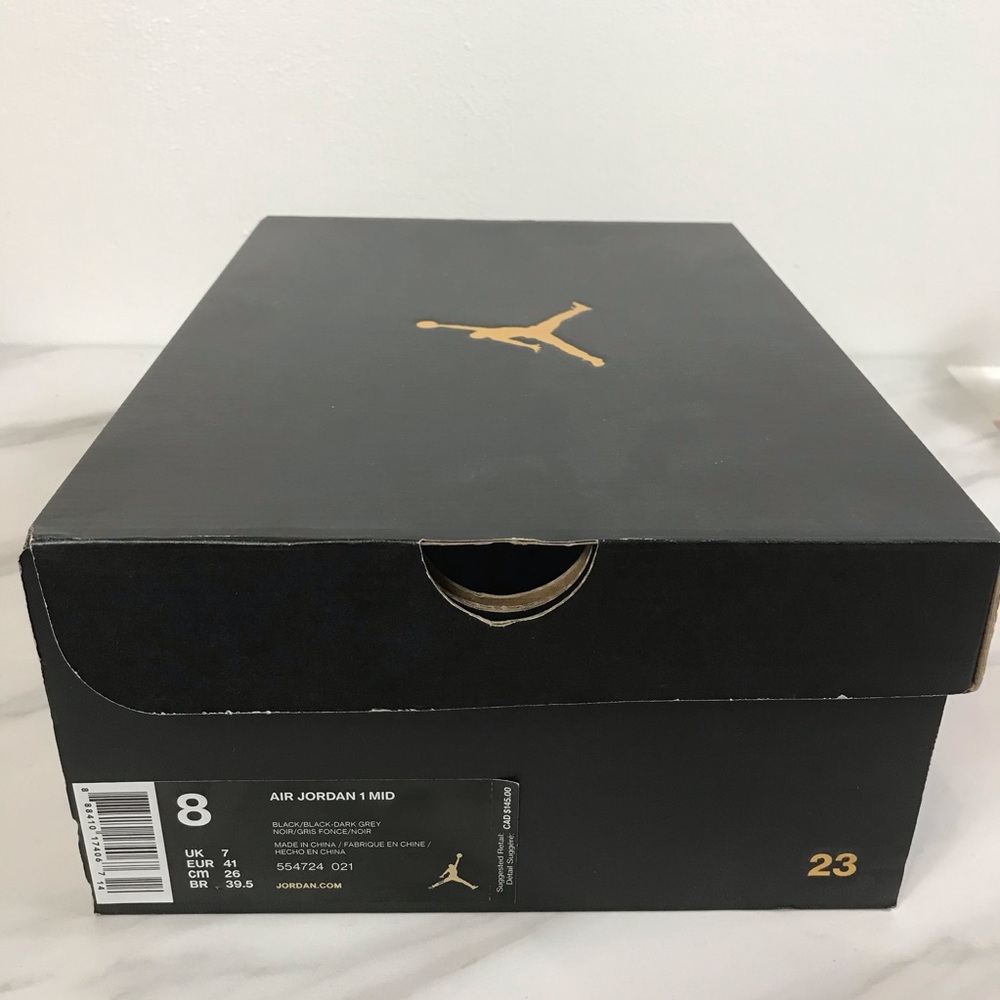 ❌SOLD❌ Jordan 1 All Black/Black/Grey w OG Box - Picture 8 of 8